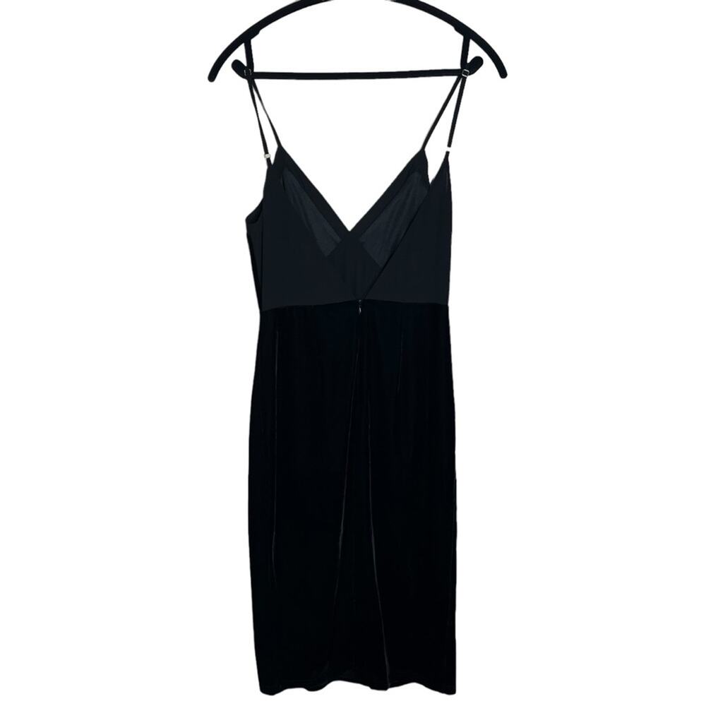 Ciebon black velvet and mesh spaghetti strap party dress size small NWT